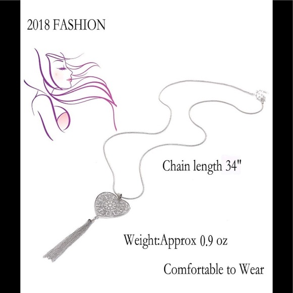 HEART ❤️ TASSEL PENDANT NECKLACE
Slvr Tone NWT❤️🎁 - Picture 4 of 5